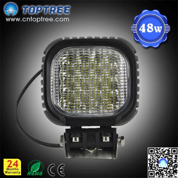 48W LED Work Lights Mini Offroad Headlights 12V/24V Tractor Truck Excavator