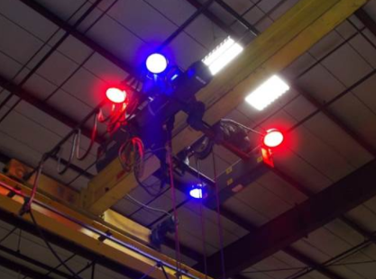 OVERHEAD CRANE SAFETY WARNING LIGHT SYSTEM