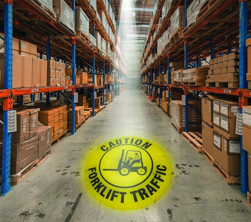 Forklift LED Safety Sign Projector